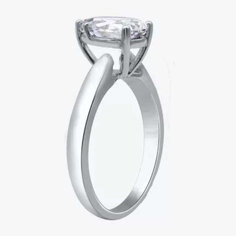(I / SI2) Womens 2 CT. Lab-Grown White Diamond 14K Gold Pear Solitaire Engagement Ring