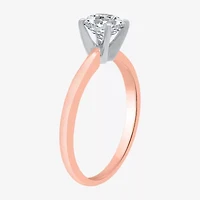 (E-F / SI1-SI2) Womens 1 CT. Lab-Grown White Diamond Round Solitaire Engagement Ring 14K Gold