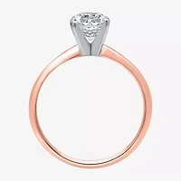 (E-F / SI1-SI2) Womens 1 CT. Lab-Grown White Diamond Round Solitaire Engagement Ring 14K Gold