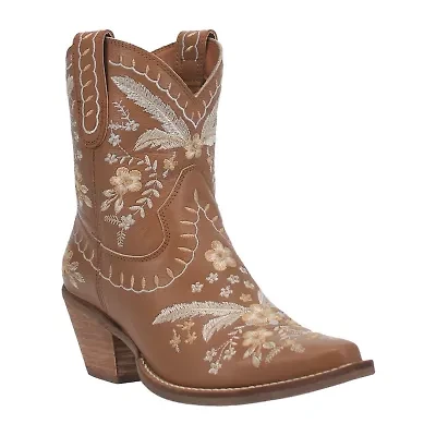 Dingo Womens Primrose Stacked Heel Cowboy Boots