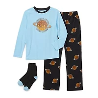 Thereabouts Boys Round Neck Long Sleeve Pajama Sets