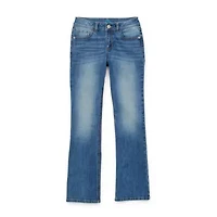 Thereabouts Little & Big Kid Girls Adjustable Waist Stretch Fabric Superflex Mid Rise Regular Fit Bootcut Jean