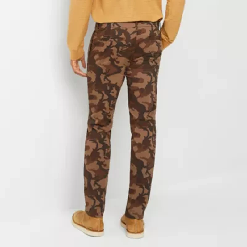 mutual weave Stretch Mens Slim Fit Flat Front Pant