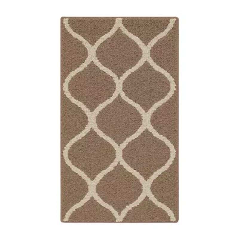 Maples Lattice Washable Skid Resistant Indoor Rectangular Accent Rug