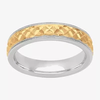 Mens 5MM Sterling Silver Wedding Band