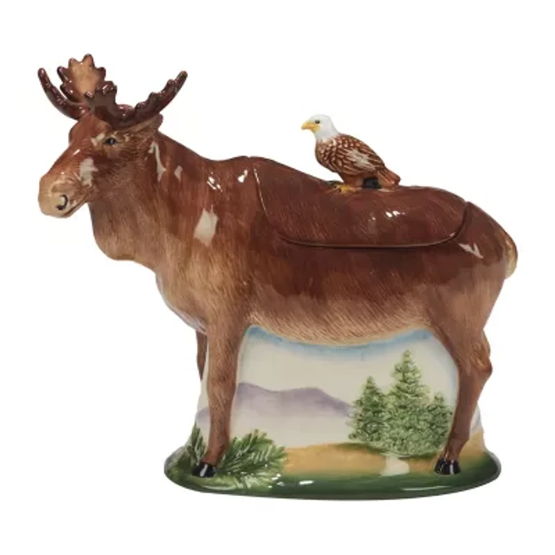 Certified International Mountain Summit Earthenware Cookie Jar