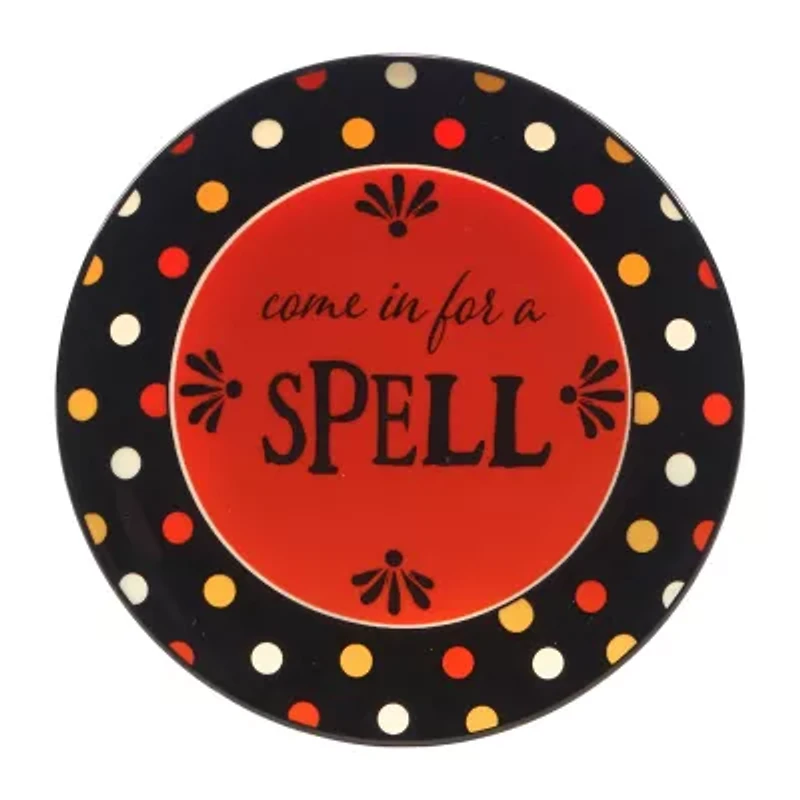 Certified International Spooky Halloween 4-pc. Earthenware Appetizer Plate