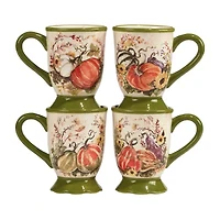 Certified International Harvest Morning 4-pc. Holiday Coffee Mug