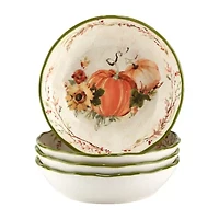 Certified International Harvest Morning 4-pc. Earthenware Soup Bowl