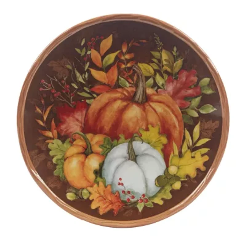 Certified International Harvest Blessings 4-pc. Earthenware Dessert Plate