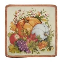 Certified International Harvest Blessings 4-pc. Earthenware Appetizer Plate