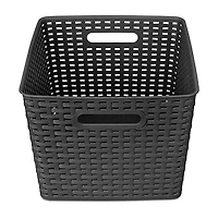 Home Expressions Large Durable Plastic Weave Storage Bin