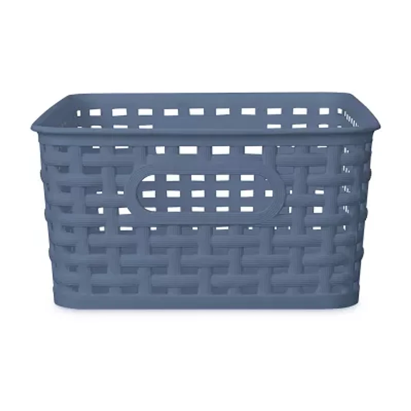 Home Expressions Small Durable Plastic Weave Storage Bin