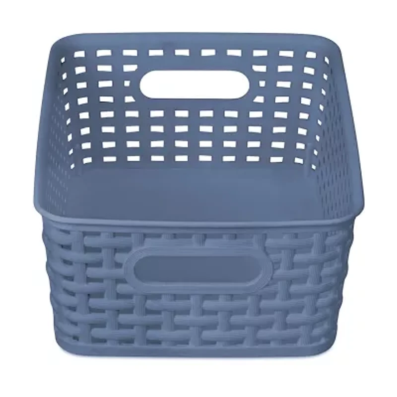 Home Expressions Small Durable Plastic Weave Storage Bin