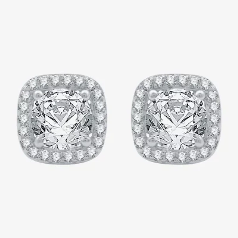 Yes, Please! Womens Lab Created White Sapphire Sterling Silver Cushion 2-pc. Jewelry Set