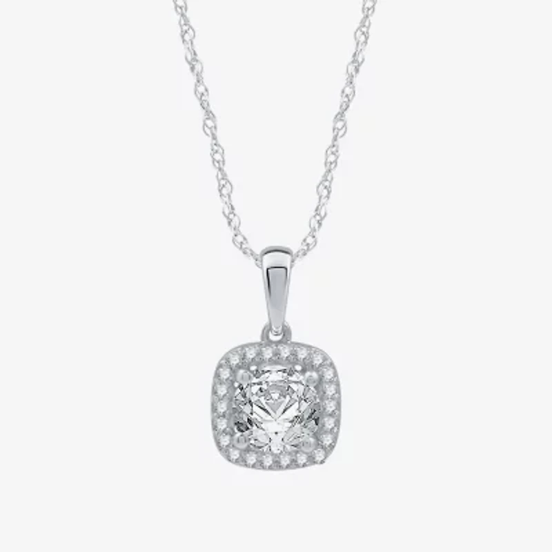 Yes, Please! Womens Lab Created White Sapphire Sterling Silver Cushion 2-pc. Jewelry Set