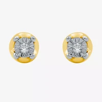 Yes, Please! Womens 1/10 CT. T.W. Natural White Diamond 14K Gold Over Silver Sterling Silver Round 2 Pair Earring Set