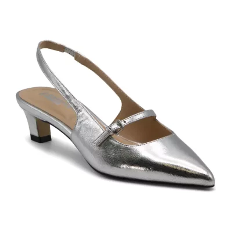 Style Charles Adrenaline Womens Pointed Closed Toe Kitten Heel Pumps