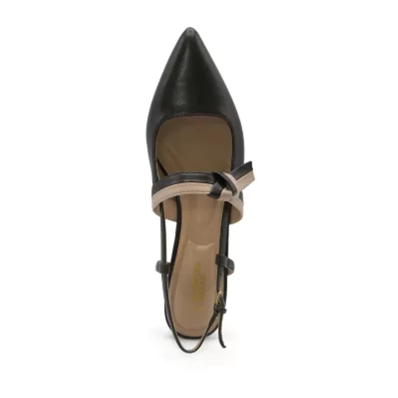 Style Charles Alexia Womens Pointed Closed Toe Flared Heel Pumps