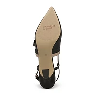 Style Charles Alexia Womens Pointed Closed Toe Flared Heel Pumps