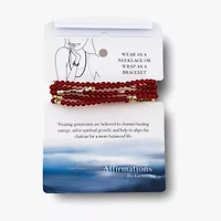 Silver Reflections Convertible Genuine Stone Beaded Necklace Womens Black 14K Gold Over Brass Wrap Bracelet