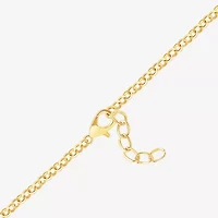 Disney Classics Womens Crystal 18K Gold Over Brass Flower Lilo & Stitch Charm Bracelet