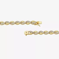 Sparkle Allure Womens Natural Diamond Accent 18K Gold Over Brass 7.25 Inch Tennis Bracelet