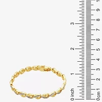 Sparkle Allure Womens Natural Diamond Accent 18K Gold Over Brass 7.25 Inch Tennis Bracelet