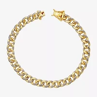 Sparkle Allure Womens Natural Diamond Accent 18K Gold Over Brass 7.25 Inch Tennis Bracelet