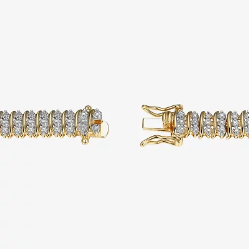 Sparkle Allure Womens Natural Diamond Accent 7.25 Inch Tennis Bracelet
