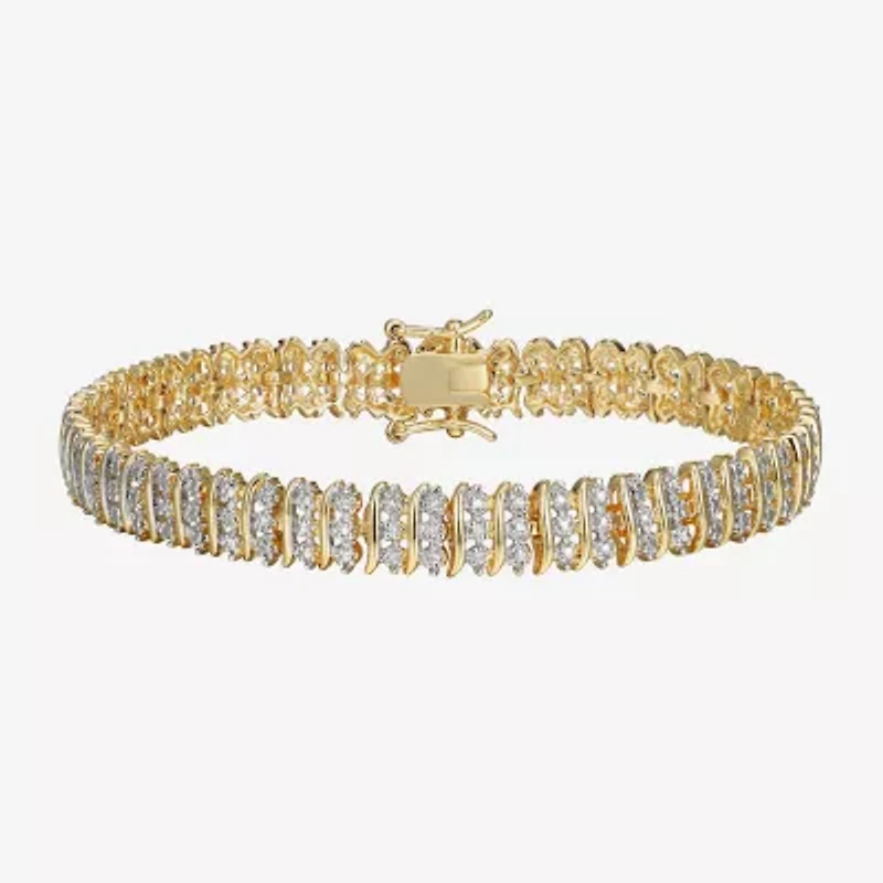 Sparkle Allure Womens Natural Diamond Accent 7.25 Inch Tennis Bracelet