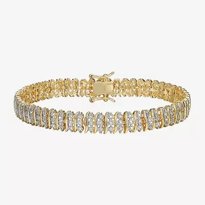 Sparkle Allure Womens Natural Diamond Accent 7.25 Inch Tennis Bracelet