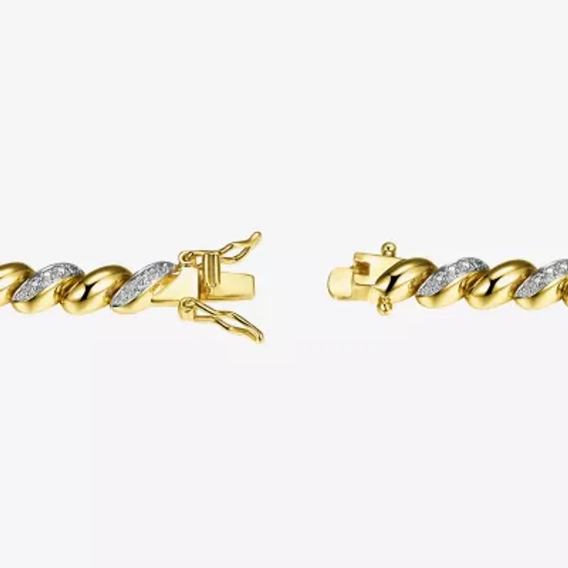 Sparkle Allure Womens Natural Diamond Accent 7.25 Inch Tennis Bracelet