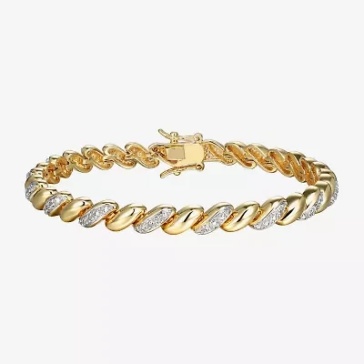 Sparkle Allure Womens Natural Diamond Accent 7.25 Inch Tennis Bracelet