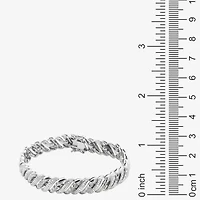Sparkle Allure Womens Natural Diamond Accent Pure Silver Over Bronze Inch Tennis Bracelet