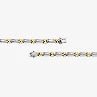 Sparkle Allure Womens Natural Diamond Accent Pure Silver Over Bronze 7.5 Inch Tennis Bracelet