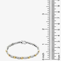 Sparkle Allure Womens Natural Diamond Accent Pure Silver Over Bronze 7.5 Inch Tennis Bracelet