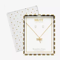 Mixit Womens Cubic Zirconia Hypoallergenic 2-pc. Jewelry Set