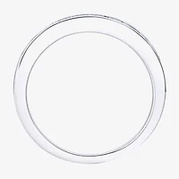 Womens Lab Created Blue Sapphire Sterling Silver Side Stone Band