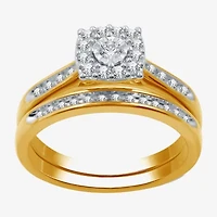 I Said Yes (H-I / I1) Womens 3/8 CT. T.W. Lab Grown White Diamond Sterling Silver or 14K Gold Over Bridal Set