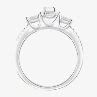 Love Lives Forever (G-H / Vs2-Si1) Womens 3/4 CT. T.W. Lab Grown White Diamond 10K Gold Side Stone 3-Stone Engagement Ring