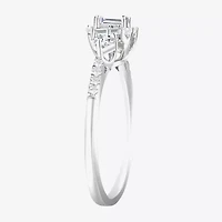 Love Lives Forever (G-H / Vs2-Si1) Womens 3/4 CT. T.W. Lab Grown White Diamond 10K Gold Side Stone 3-Stone Engagement Ring