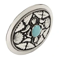 Western Express Genuine Turquoise Stone German Silver Buckle Mens Belt