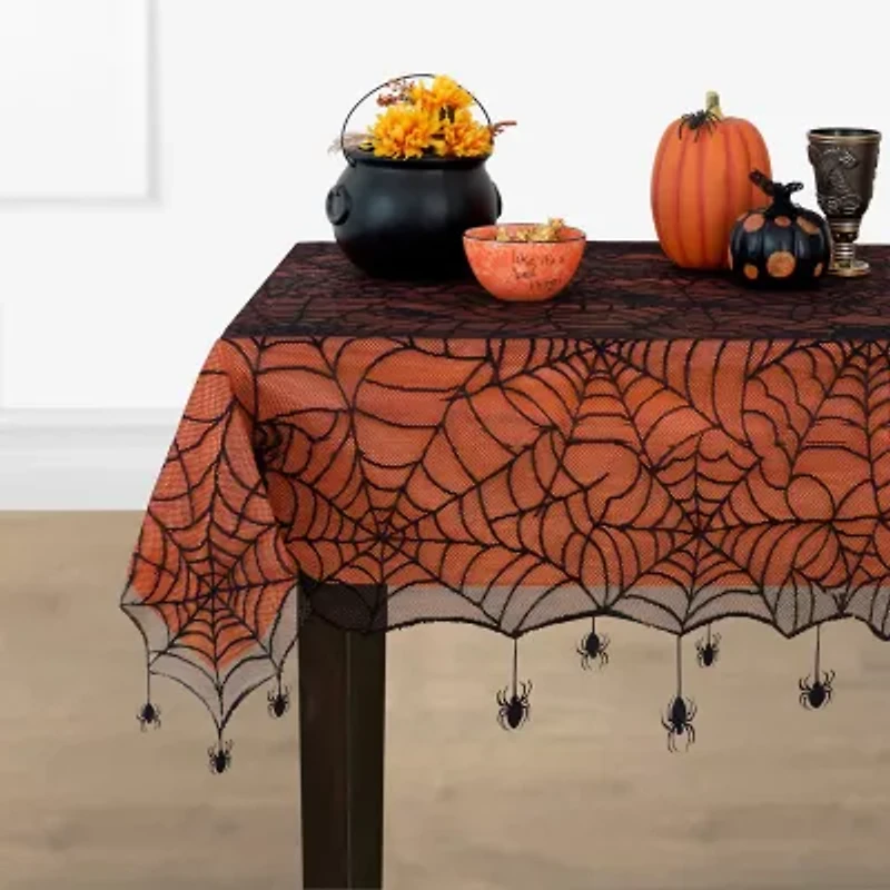 Elrene Home Fashions Crawling Halloween Tablecloth, 60"x84"