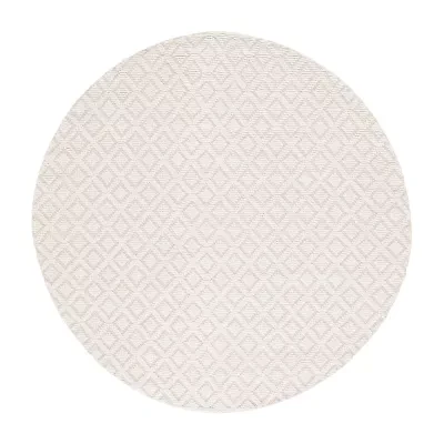 Martha Stewart Lyla Geometric Woven 6' X 6' Indoor Round Area Rug