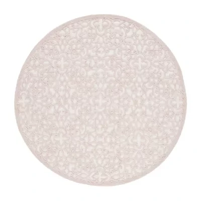 Martha Stewart Jada Floral Hand Tufted Washable 6' X 6' Indoor Round Area Rug