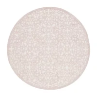 Martha Stewart Jada Floral Hand Tufted Washable 6' X 6' Indoor Round Area Rug