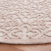 Martha Stewart Jada Floral Hand Tufted Washable 6' X 6' Indoor Round Area Rug
