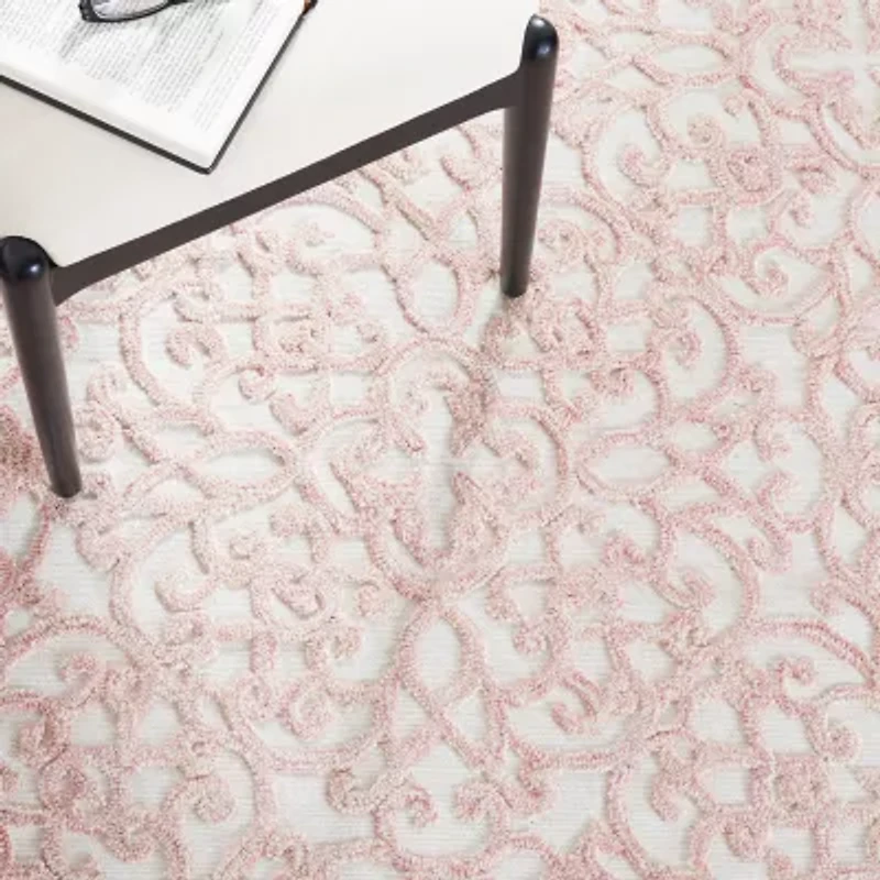Martha Stewart Jada Floral Hand Tufted Washable 6' X 6' Indoor Round Area Rug