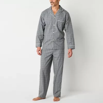 Stafford Modal Mens Long Sleeve 2-pc. Pajama Sets